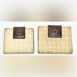 Set of 2 BVLGARI Wallets Canvas Mania Used